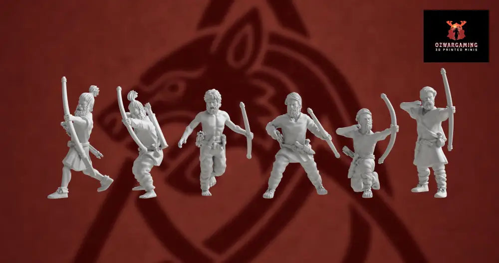 Germanic Tribes Archers | 3D Breed 28mm Ancients Wargaming Miniatures Role Playing Miniatures