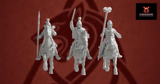 Germanic Tribes Cavalry Command 3 | 3D Breed 28mm Ancients Wargaming Miniatures Role Playing Miniatures
