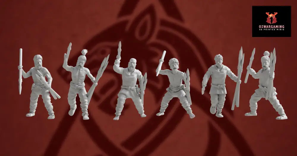 Germanic Tribes Levy Javelins | 3D Breed 28mm Ancients Wargaming Miniatures Role Playing Miniatures