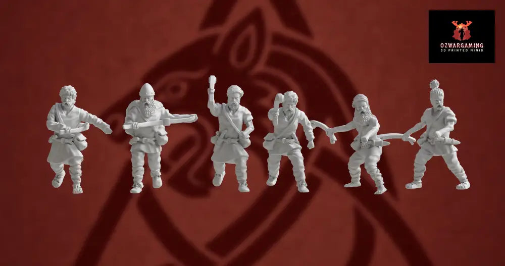 Germanic Tribes Slingers | 3D Breed 28mm Ancients Wargaming Miniatures Role Playing Miniatures