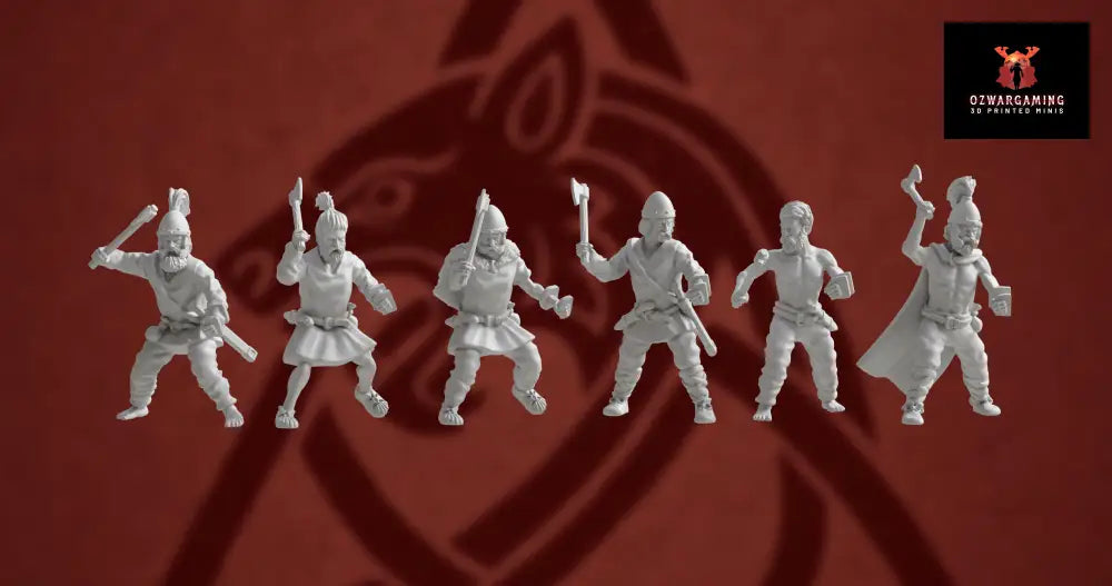 Germanic Tribes Warriors Axe | 3D Breed 28mm Ancients Wargaming Miniatures Role Playing Miniatures
