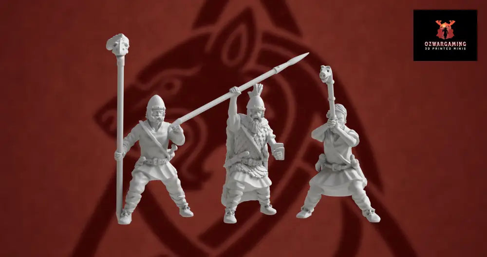 Germanic Tribes Warriors Command | 3D Breed 28mm Ancients Wargaming Miniatures Role Playing Miniatures