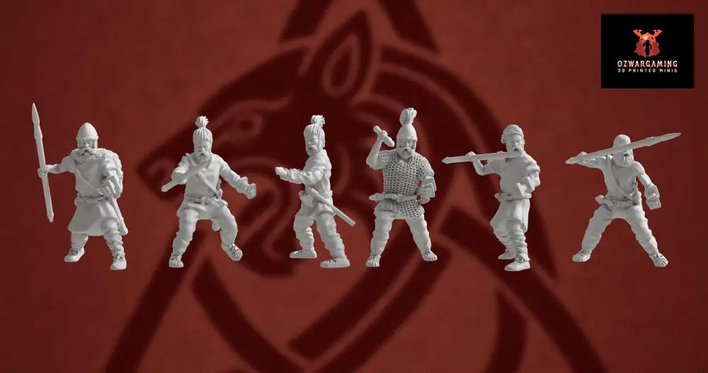 Germanic Tribes Warriors Spear 1 | 3D Breed 28mm Ancients Wargaming Miniatures Role Playing Miniatures