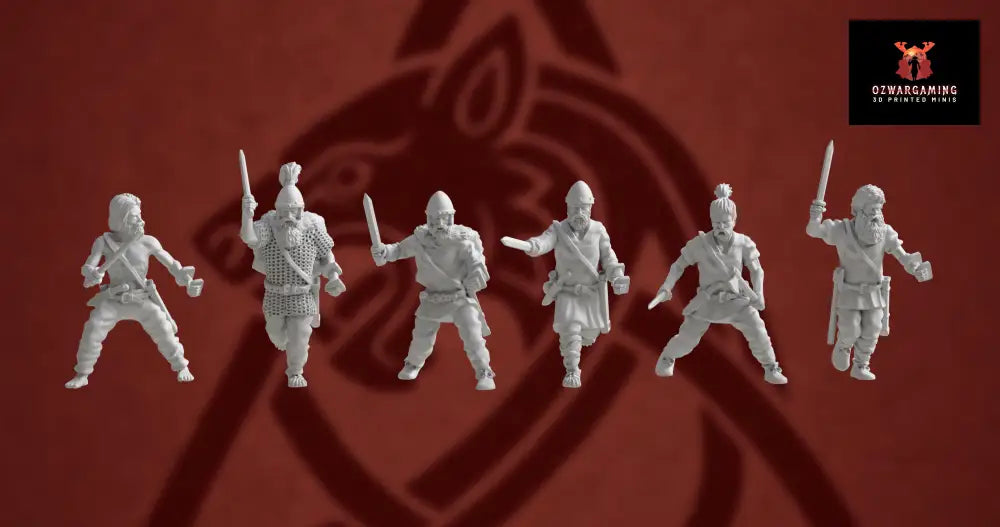 Germanic Tribes Warriors Sword | 3D Breed 28mm Ancients Wargaming Miniatures Role Playing Miniatures