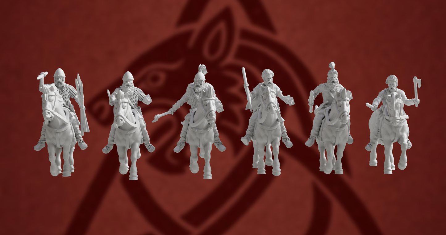 Germanic Tribes Riders 1 | 3D Breed 28mm Ancients Wargaming Miniatures Role Playing Miniatures