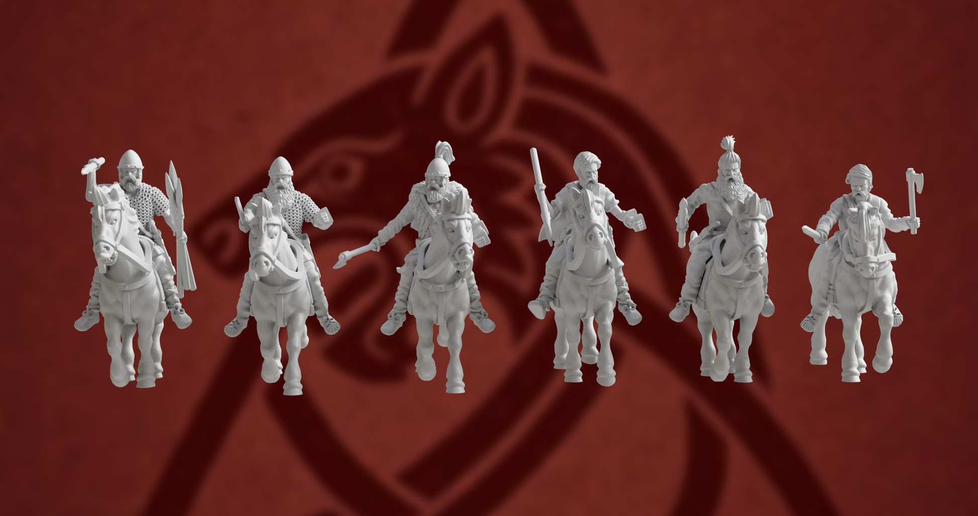 Germanic Tribes Riders 1 | 3D Breed 28mm Ancients Wargaming Miniatures Role Playing Miniatures