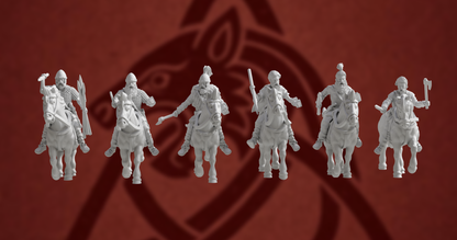 Germanic Tribes Riders 1 | 3D Breed 28mm Ancients Wargaming Miniatures Role Playing Miniatures