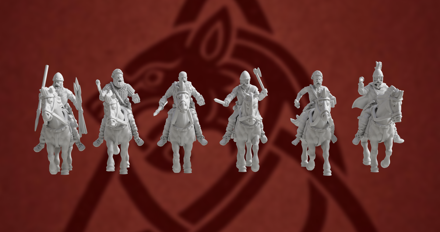Germanic Tribes Riders 2 | 3D Breed 28mm Ancients Wargaming Miniatures Role Playing Miniatures