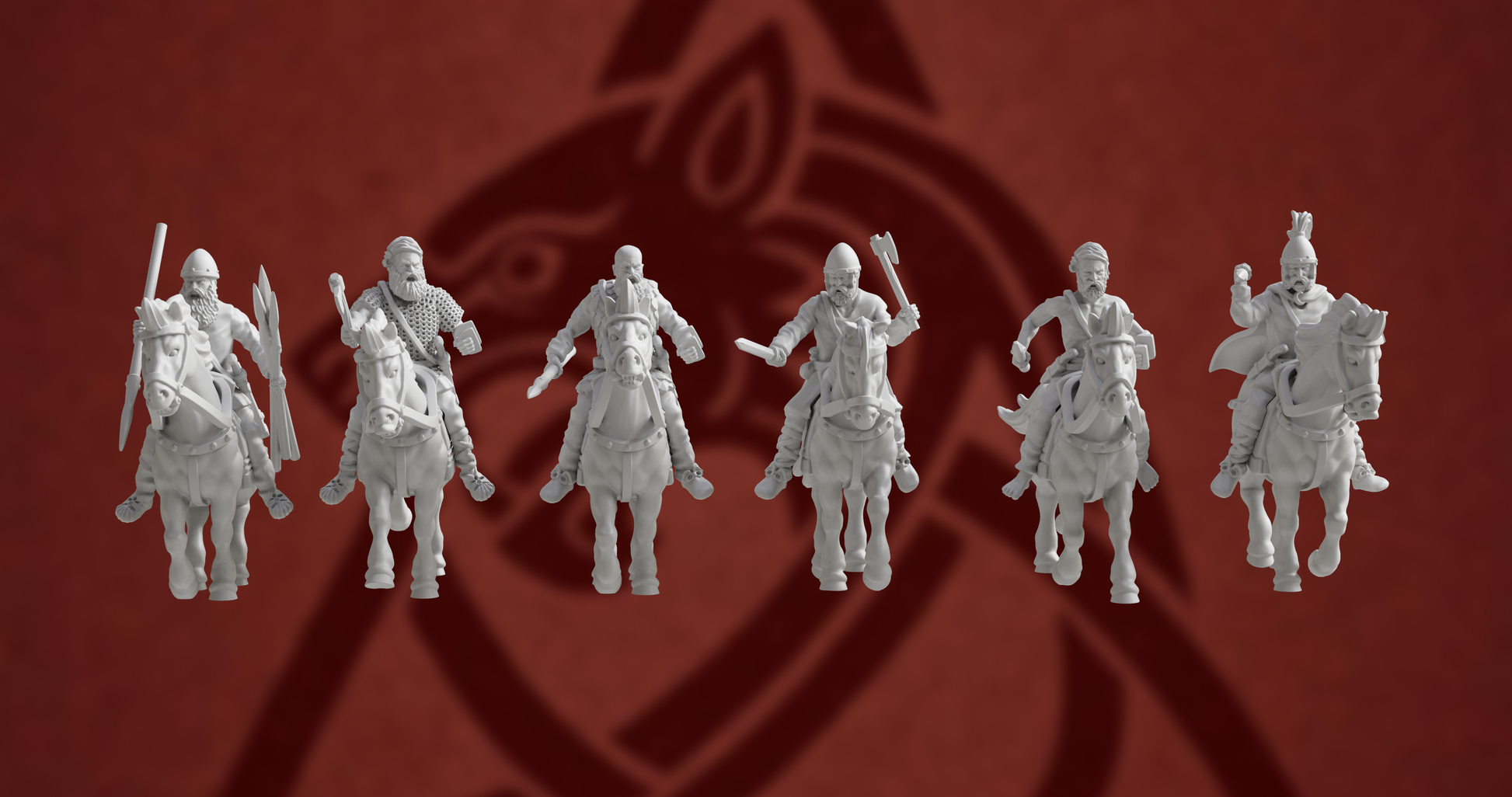 Germanic Tribes Riders 2 | 3D Breed 28mm Ancients Wargaming Miniatures Role Playing Miniatures