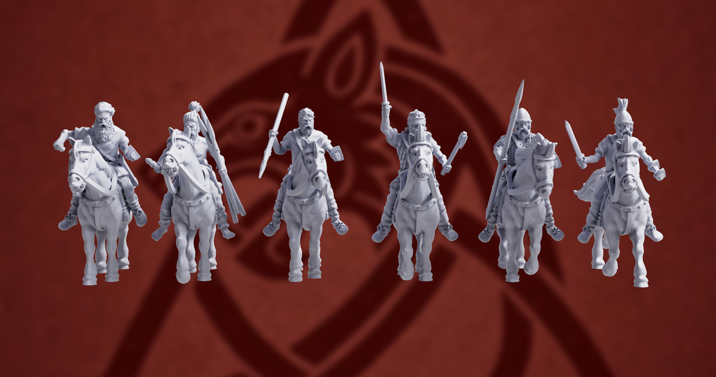 Germanic Tribes Riders 3 | 3D Breed 28mm Ancients Wargaming Miniatures Role Playing Miniatures