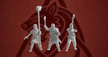 Germanic Tribes Warriors Command 1 | 3D Breed 28mm Ancients Wargaming Miniatures Role Playing Miniatures