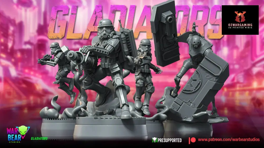 Gladiators Vol. 1 | Warbear Studios 28mm SciFi Wargaming Miniatures Role Playing Miniatures