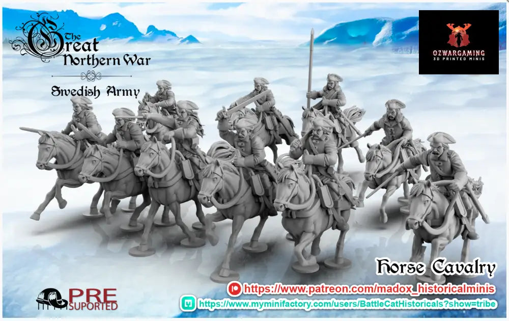GNW Swedish Cavalry | Battlecat 28mm Historical Wargaming Miniatures Role Playing Miniatures