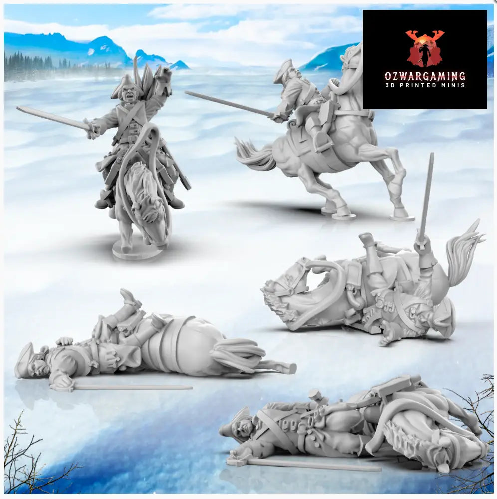 GNW Swedish Cavalry Casualties | Battlecat 28mm Historical Wargaming Miniatures Role Playing Miniatures
