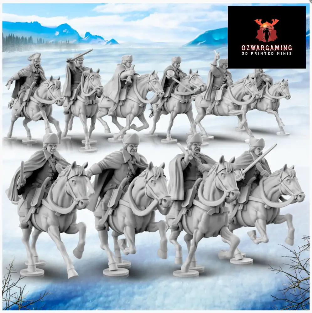 GNW Swedish Cavalry with Cloaks | Battlecat 28mm Historical Wargaming Miniatures Role Playing Miniatures