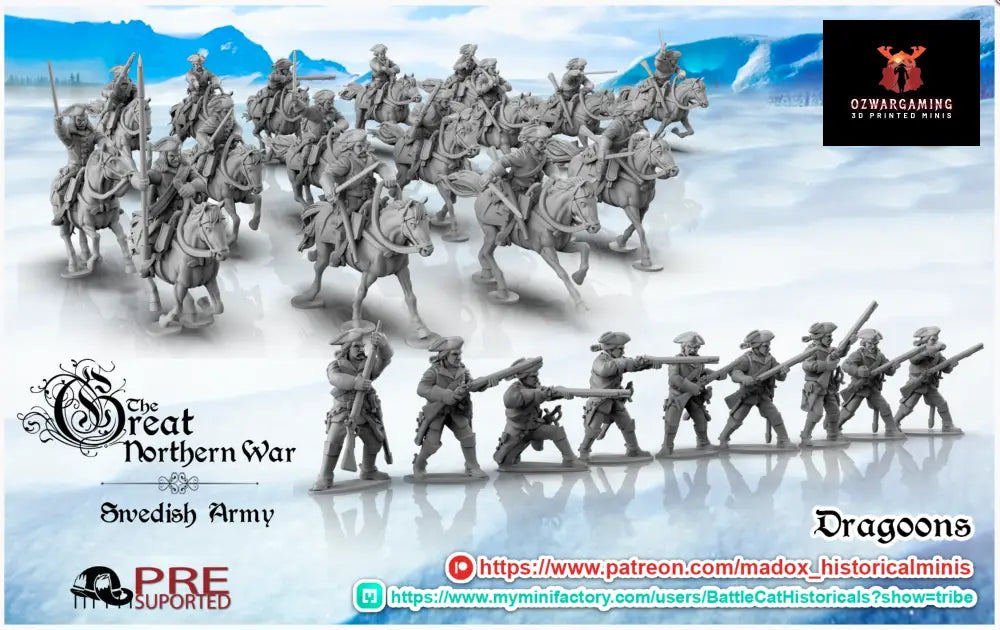 GNW Swedish Dragoons | Battlecat 28mm Historical Wargaming Miniatures Role Playing Miniatures
