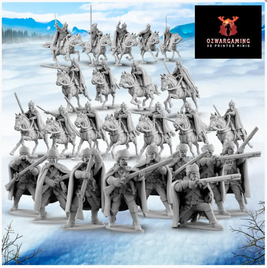 GNW Swedish Dragoons with Coats | Battlecat 28mm Historical Wargaming Miniatures Role Playing Miniatures