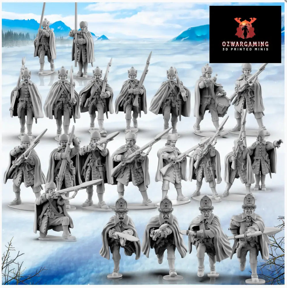 GNW Swedish Infantry with Coats | Battlecat 28mm Historical Wargaming Miniatures Role Playing Miniatures