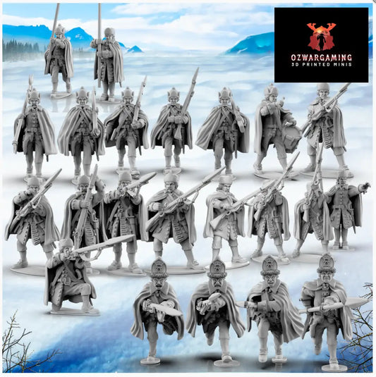 GNW Swedish Infantry with Coats | Battlecat 28mm Historical Wargaming Miniatures Role Playing Miniatures