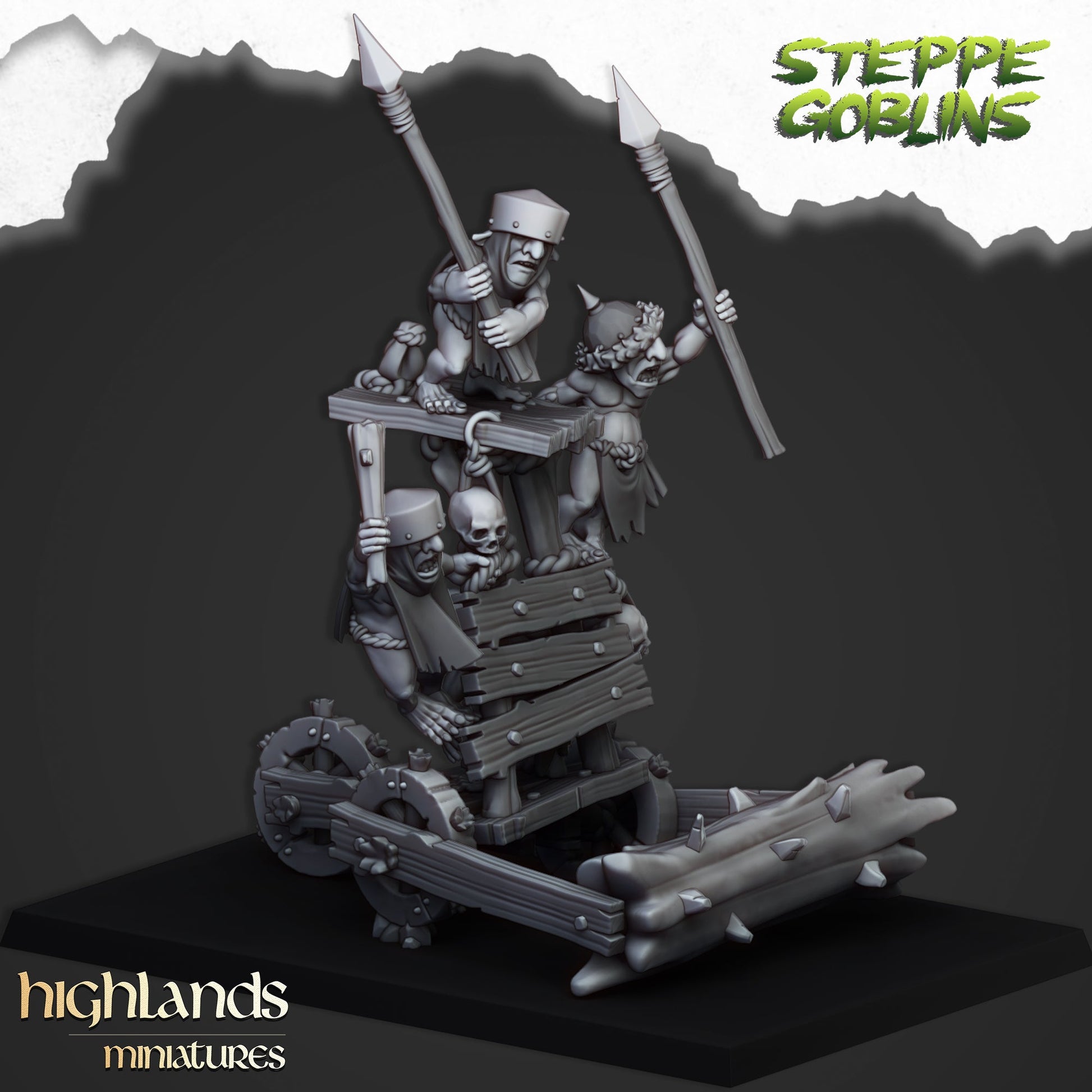 Steppe Goblor Roller | Highlands Miniatures 28/32mm Fantasy Wargaming Miniatures Role Playing Miniatures