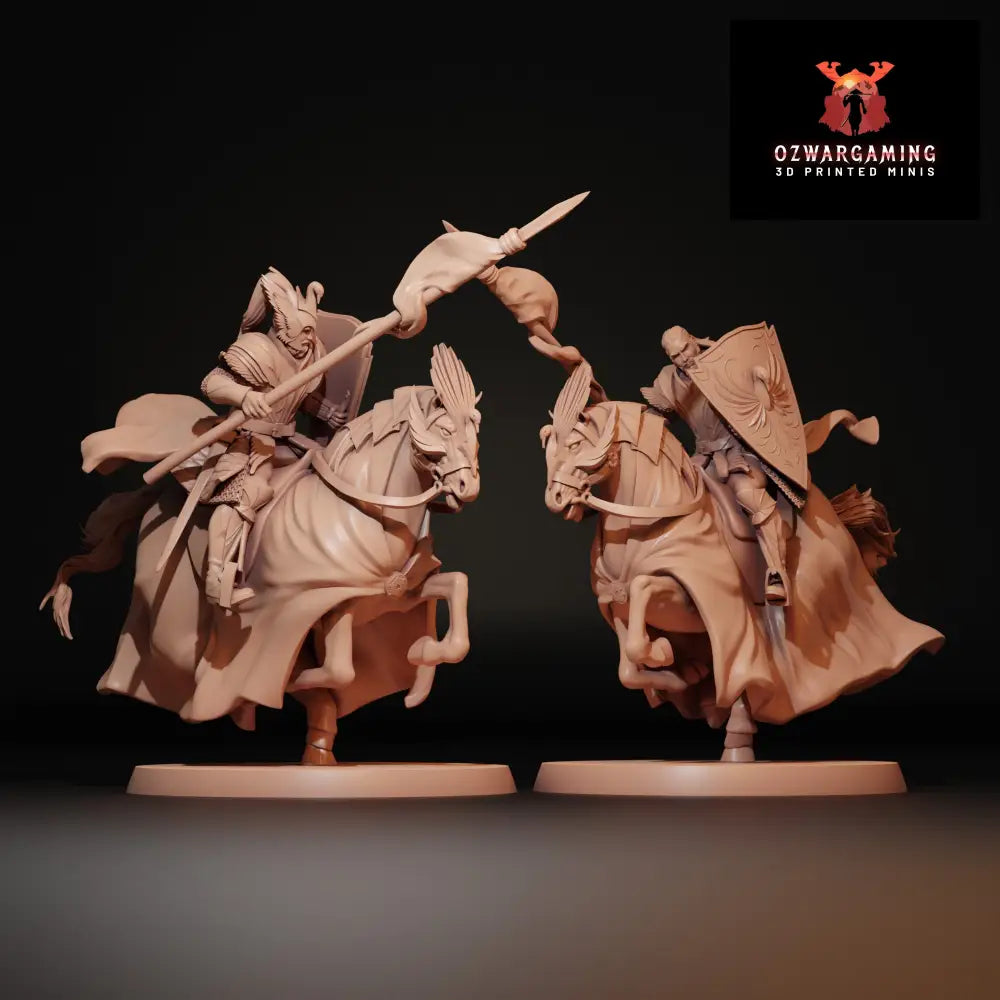 Golden Swan Knight Cavalry | Navarrete Studios 25mm Fantasy Wargaming Miniatures