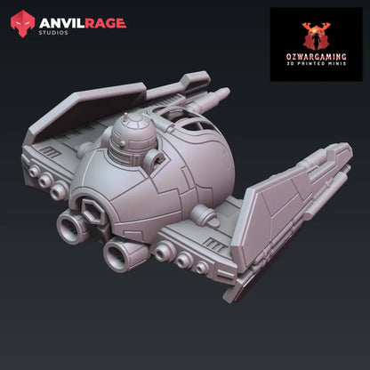 Grandmaster’s Starfighter | Anvilrage Galactic SciFi Miniatures 32mm 1/47 Legion Scale Role Playing Miniatures