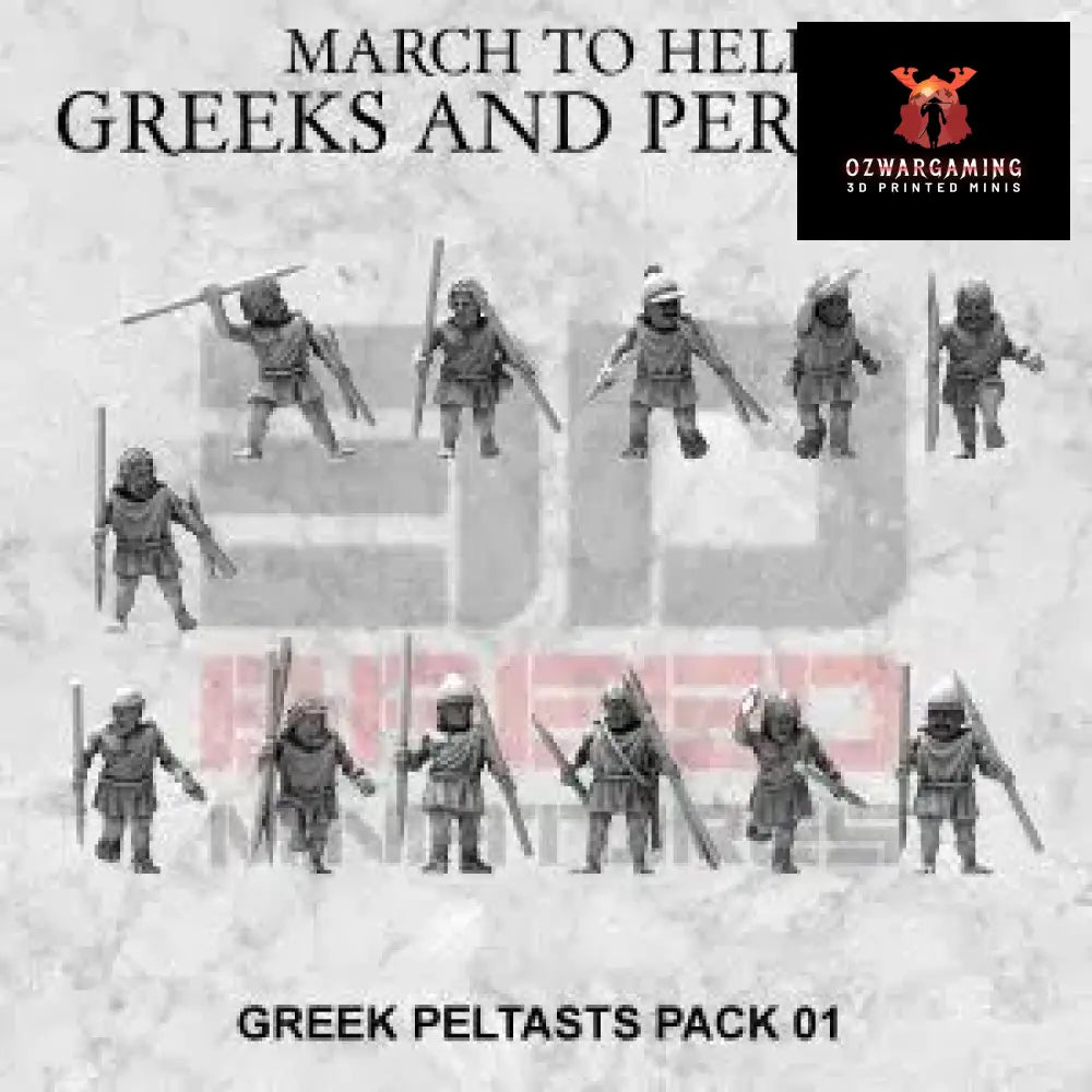 Greek Peltasts | 3DBreed 15mm Wargaming Miniatures Role Playing Miniatures