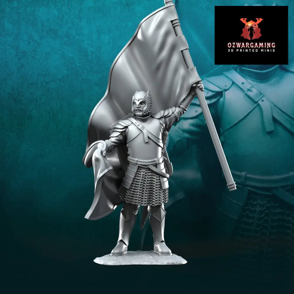 Grey Castle Banner | Davale Games 25mm Fantasy Wargaming Miniatures Role Playing Miniatures