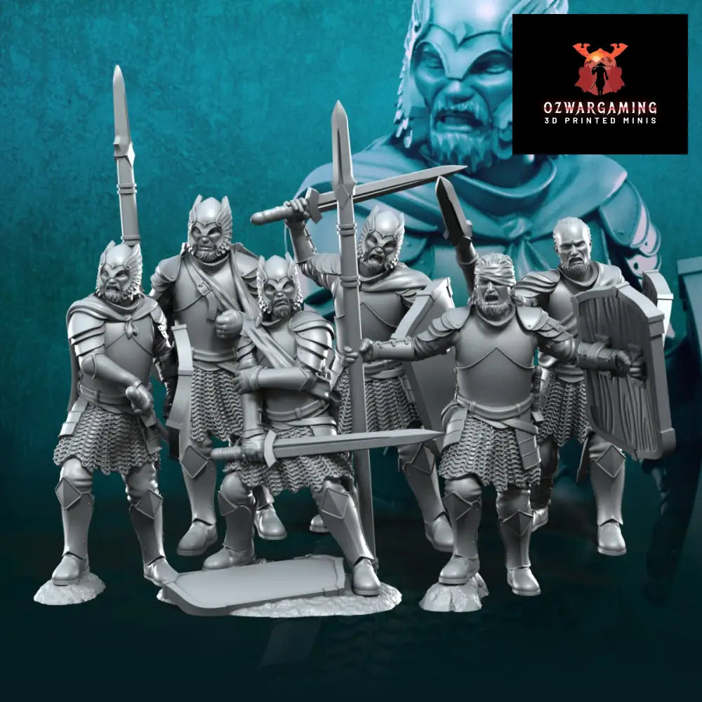 Grey Castle Veterans | Davale Games 25mm Fantasy Wargaming Miniatures Role Playing Miniatures