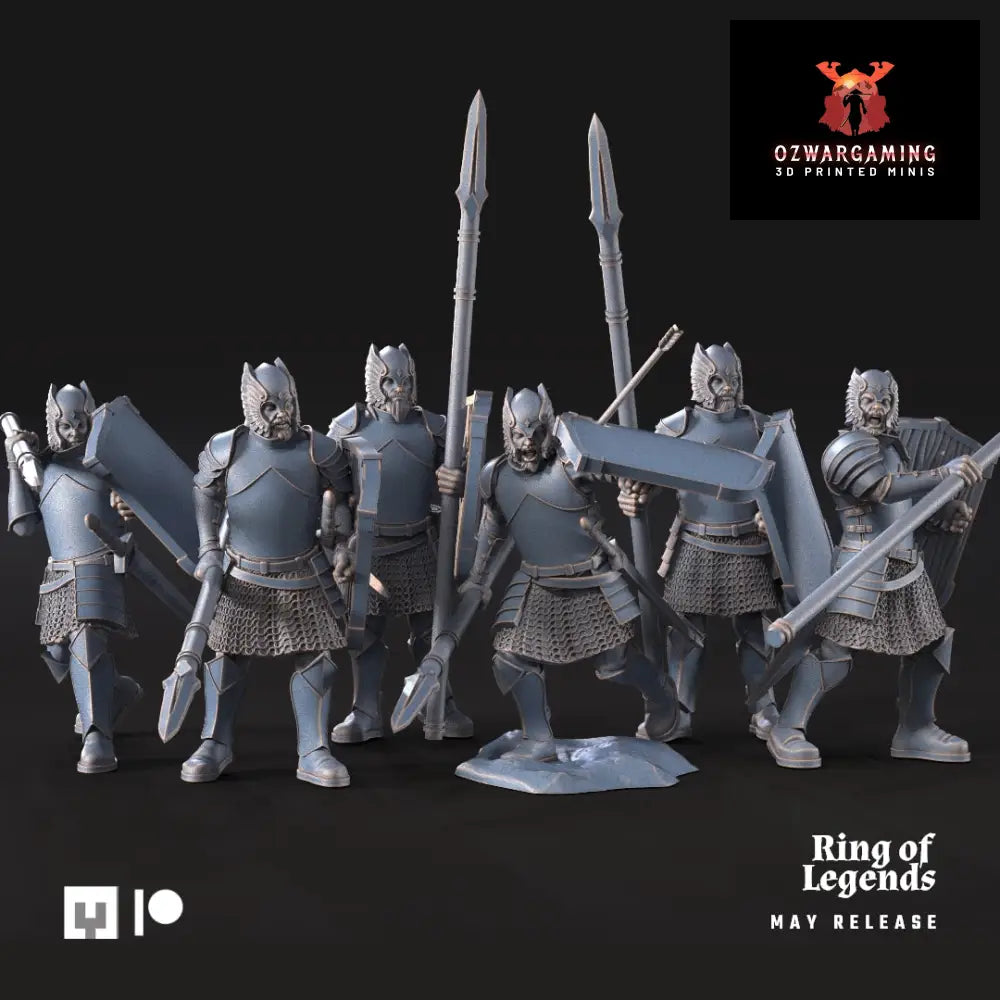 Grey Castle Warriors Spears | Davale Games 25mm Fantasy Wargaming Miniatures Role Playing Miniatures