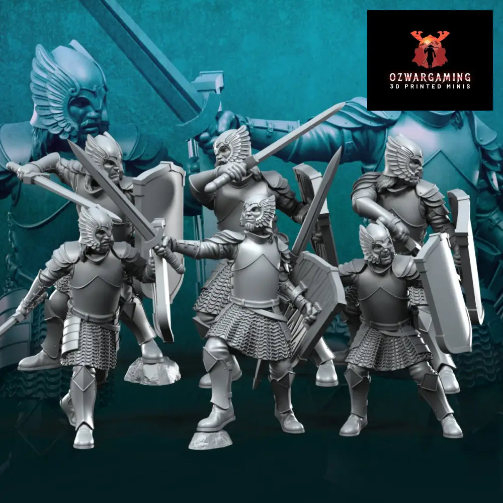 Grey Castle Warriors Swords | Davale Games 25mm Fantasy Wargaming Miniatures Role Playing Miniatures