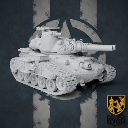 United States of America M46 Grizzly Heavy Tank | Golden Dragon Games Weird WW2 Role Playing Miniatures