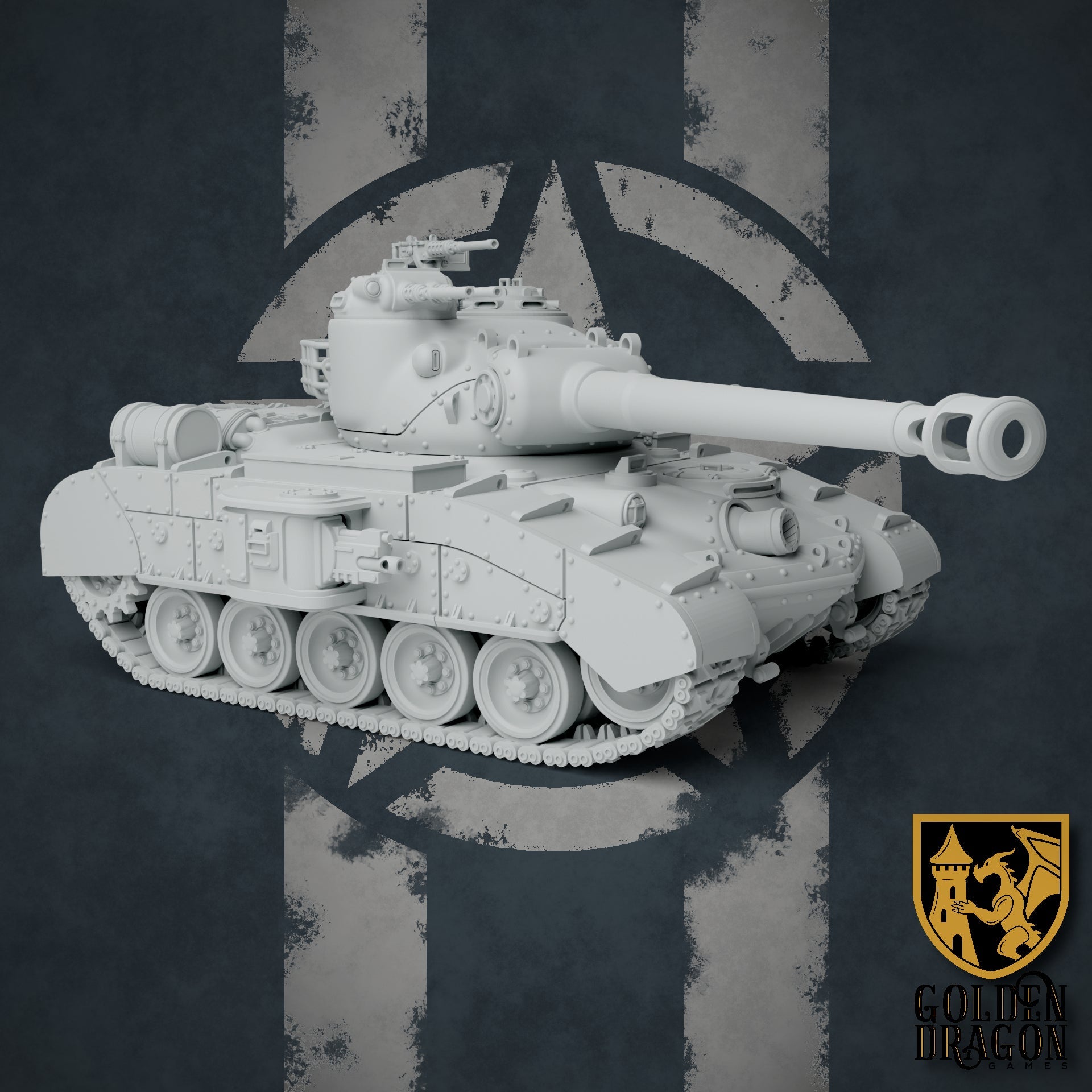 United States of America M46 Grizzly Heavy Tank | Golden Dragon Games Weird WW2 Role Playing Miniatures