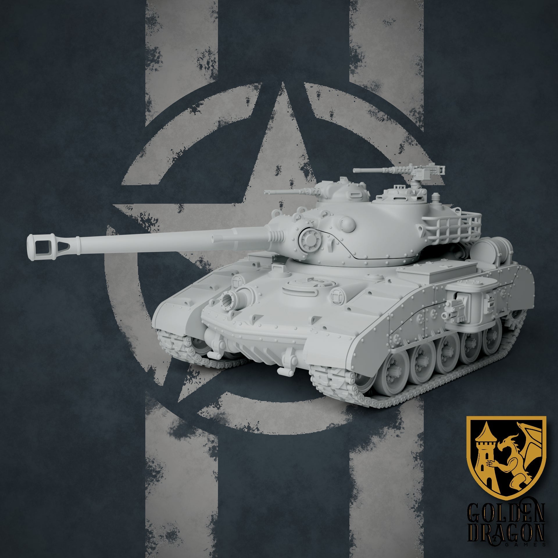 United States of America M46 Grizzly Heavy Tank | Golden Dragon Games Weird WW2 Role Playing Miniatures