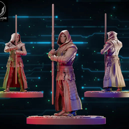 Shatter Scale Jedi Temple Guard 1 | Warblade Studios 40mm Miniatures Role Playing Miniatures