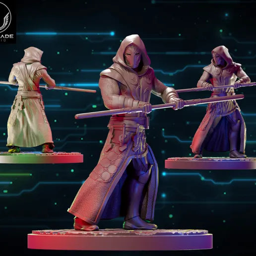 Shatter Scale Jedi Temple Guard 2 | Warblade Studios 40mm Miniatures Role Playing Miniatures