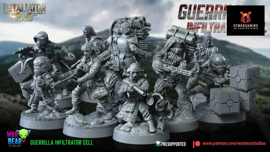 Guerilla Infiltrator Cell | Warbear Studios 28mm SciFi Wargaming Miniatures Role Playing Miniatures