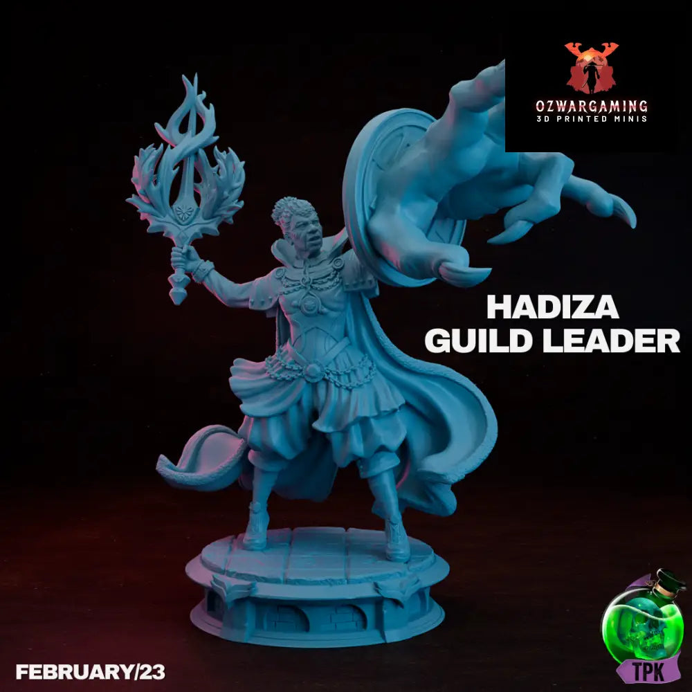 Guild Leader Hadiza 2 | TPK Lab 32mm Fantasy Tabletop RPG Miniatures Role Playing Miniatures