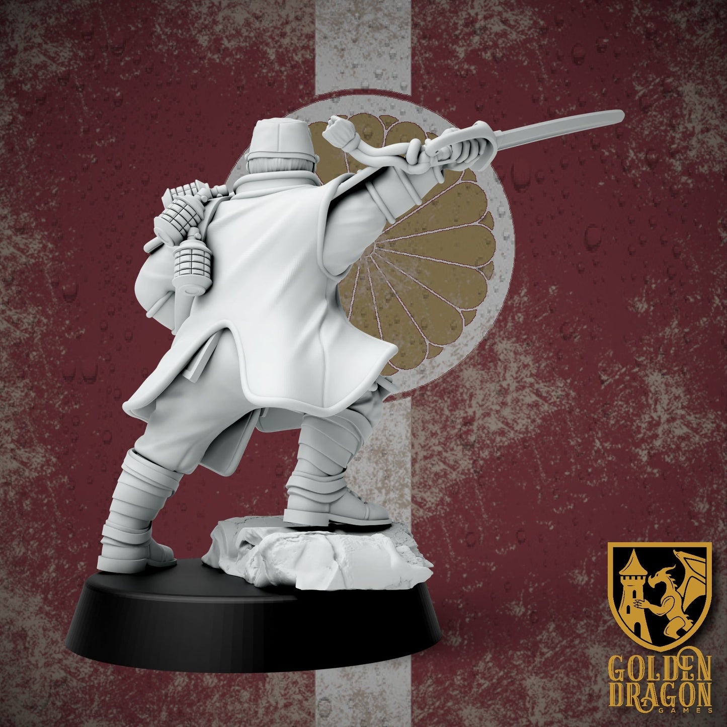 Empire of Japan Captain Higuchi Ryuusuke | Golden Dragon Games Weird WW2 Role Playing Miniatures