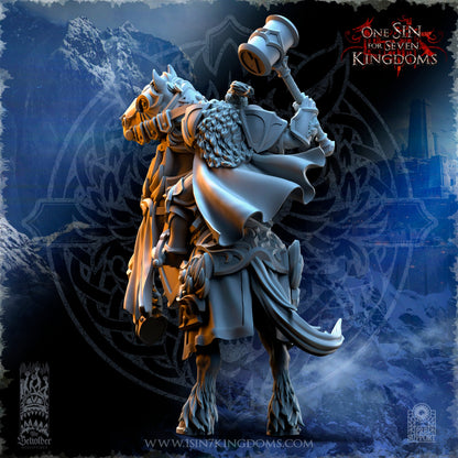 Stormwolves Haakon Storm-Knight Commander | The Beholder Miniatures 28/32mm Fantasy Wargaming Miniatures