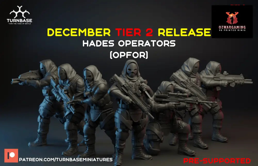 HADES OPFOR Pack | Turnbase Modern Military Wargaming Miniatures Role Playing Miniatures
