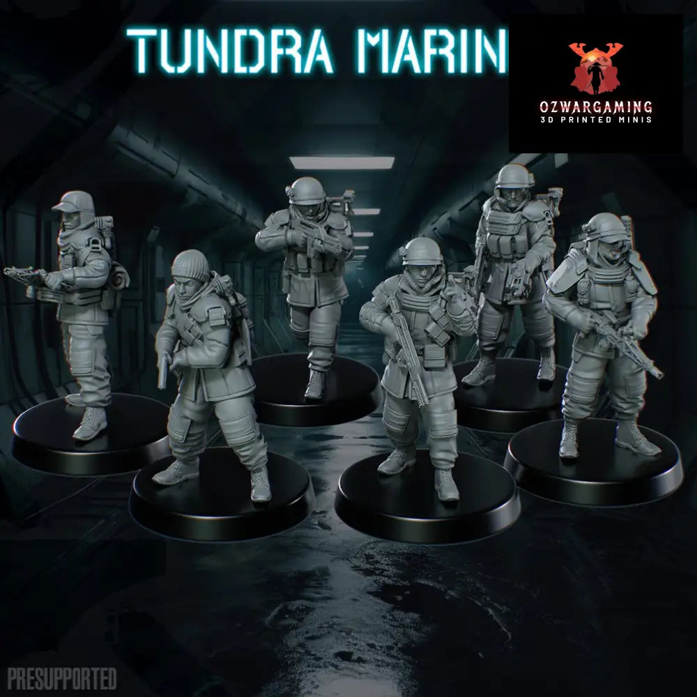 Hard Sci Fi: Arctic Operations Marines | Skullforge Studios 32mm Wargaming Miniatures Role Playing Miniatures