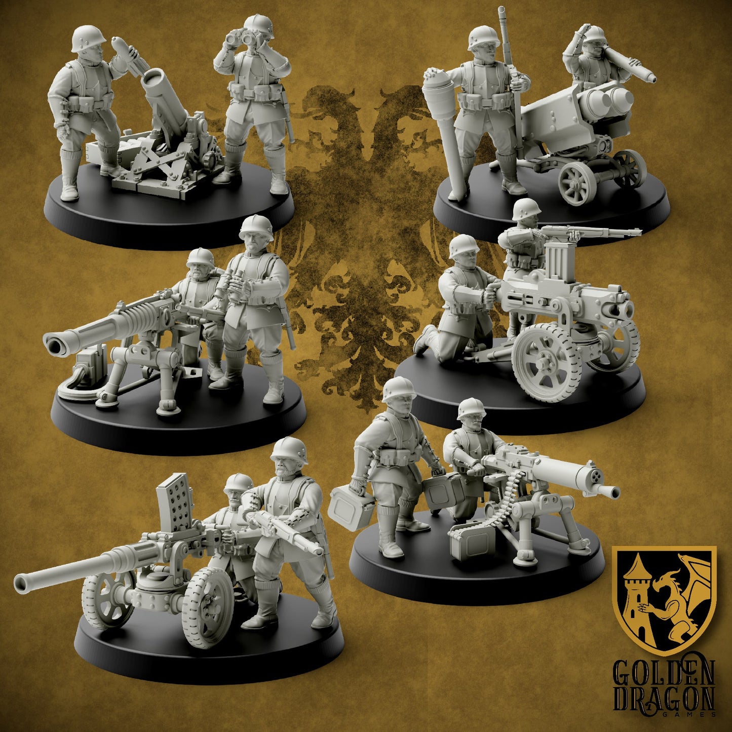 Holy Roman Empire Heavy Weapons | Golden Dragon Games Weird WW2 Role Playing Miniatures
