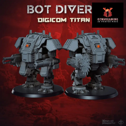 Heckdivers: Digicom Titan | Skullforge Studios 32mm Wargaming Miniatures Role Playing Miniatures