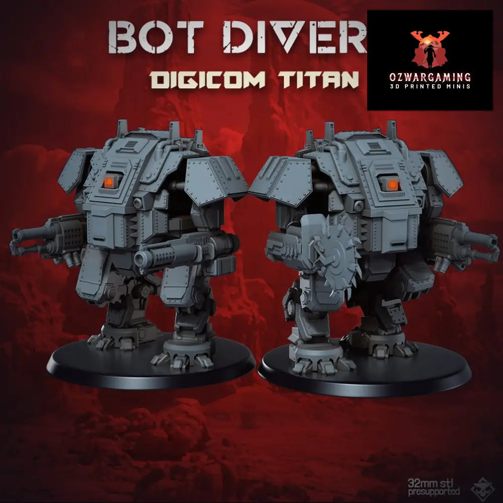 Heckdivers: Digicom Titan | Skullforge Studios 32mm Wargaming Miniatures Role Playing Miniatures