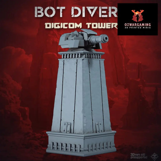Heckdivers: Digicom Tower | Skullforge Studios 32mm Wargaming Miniatures Role Playing Miniatures