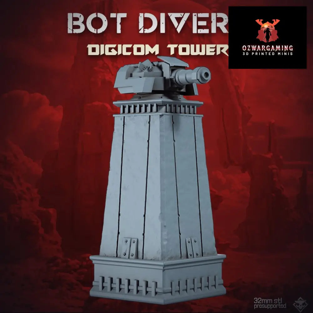 Heckdivers: Digicom Tower | Skullforge Studios 32mm Wargaming Miniatures Role Playing Miniatures