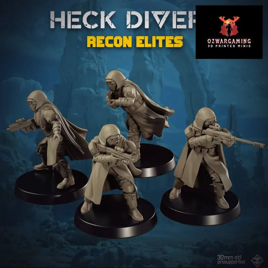 Heckdivers: Recon Elites | Skullforge Studios 32mm Wargaming Miniatures Role Playing Miniatures