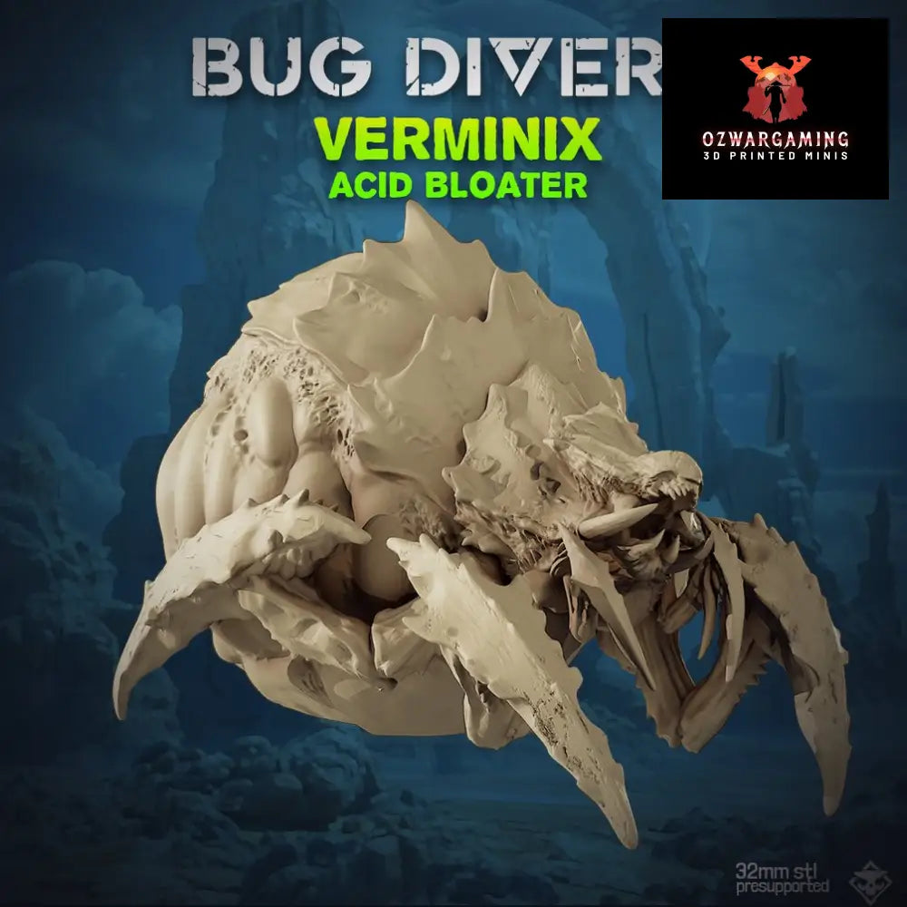Heckdivers: Verminix Acid Bloater | Skullforge Studios 32mm Wargaming Miniatures Role Playing Miniatures