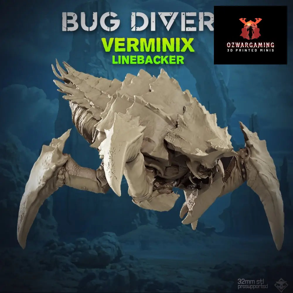 Heckdivers: Verminix Linebacker | Skullforge Studios 32mm Wargaming Miniatures Role Playing Miniatures